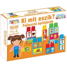 Graj i ucz się!: Kto co je? Rozwijająca gra konstrukcyjna - D-Toys
