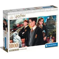 Harry Potter - Puzzle 1000 elementów z plakatem przy bramie do Hogwartu - Clementoni