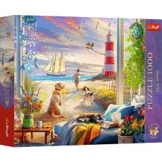 Herbata Czas Letni wiatr 1000-elementowa premium puzzle - Trefl zdjęcie 1