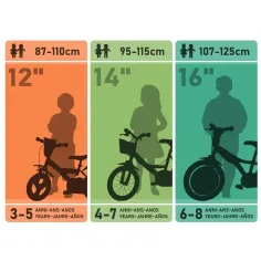 Hot Wheels 16” rower dziecięcy z uchwytem na bidon i bocznymi kółkami w kolorze pomarańczowo-czarnym – Dino Bikes rower zdjęcie 5