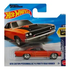 Hot Wheels: 1970 Custom Plymouth Road Runner samochód zabawkowy 1/64 - Mattel