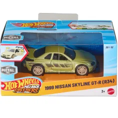 Hot Wheels: 1999 Nissan Skyline GT-R (R34) samochód na wciągnięcie 1/43 - Mattel