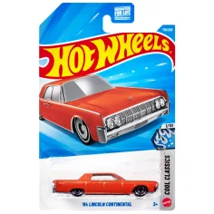Hot Wheels: '64 Lincoln Continental pomarańczowy mały samochód 1/64 - Mattel