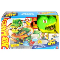 Hot Wheels: Atak T-Rexa zestaw torów - Mattel