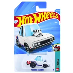 Hot Wheels: biały mały samochód '70 Dodge Charger 1/64 - Mattel