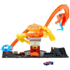 Hot Wheels City: Atak kobry w pizzerii zestaw torowy – Mattel zdjęcie 3