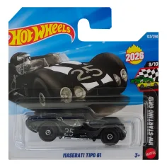 Hot Wheels: czarny mały samochód Maserati Tipo 61 1/64 - Mattel