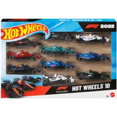 Hot Wheels Małe Samochody: Zestaw F1 10 Sztuk - Mattel
