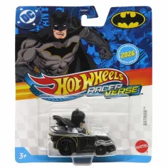 Hot Wheels: Mały samochód wyścigowy z postacią Batmana 1/64 – Mattel