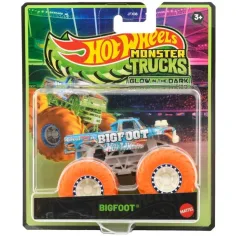 Hot Wheels Monster Trucks Bigfoot świecący w ciemności samochodzik 1/64 - Mattel