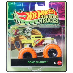 Hot Wheels Monster Trucks: Bone Shaker samochodzik świecący w ciemności 1/64 - Mattel
