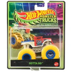 Hot Wheels Monster Trucks Gotta Go samochodzik świecący w ciemności 1/64 - Mattel