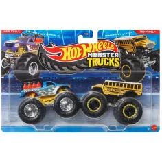 Hot Wheels Monster Trucks: Haul Y'All vs Too S'Cool zestaw 2 samochodów 1/64 - Mattel