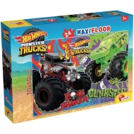 Hot Wheels Monster Trucks maxi podłogowe puzzle 24 elementów 70x50 cm – Lisciani