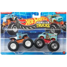 Hot Wheels Monster Trucks: Poo Poo Platter vs Fruit Smasher zestaw 2 samochodów 1/64 - Mattel
