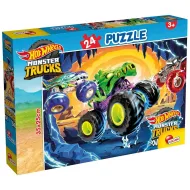 Hot Wheels Monster Trucks puzzle 24 elementów 35x25 cm - Lisciani