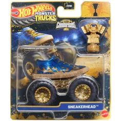 Hot Wheels Monster Trucks: Sneakerhead mistrz mały samochód z trofeum 1/64 – Mattel zdjęcie 1