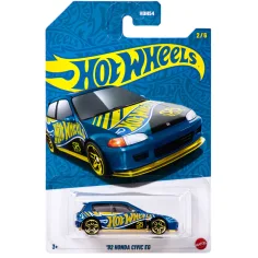 Hot Wheels Perłowy i Chromowany: '92 Honda Civic EG mały samochód 1/64 - Mattel