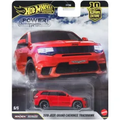 Hot Wheels Premium: Cool-túra 2019 Jeep Grand Cherokee Trackhawk mały samochód 1/64 - Mattel