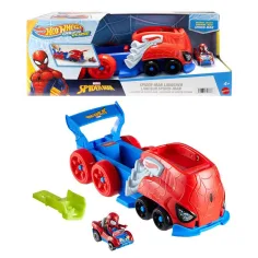 Hot Wheels: RacerVerse Zestaw torów z wyrzutnią Spider-Mana - Mattel