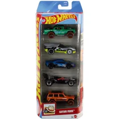 Hot Wheels: Safari Mode zestaw 5 samochodzików 1/64 - Mattel