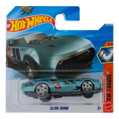 Hot Wheels: Slide-Burn turkusowy samochodzik 1/64 - Mattel zdjęcie 1