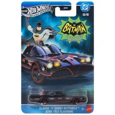 Hot Wheels Srebrna Seria: Klasyczny Batmobil z Serii Telewizyjnej 1/64 - Mattel