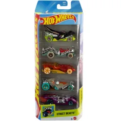 Hot Wheels: Street Beasts zestaw 5 odważnych samochodzików 1/64 - Mattel