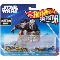 Hot Wheels: Superstar Speeders Star Wars The Mandalorian i Grogu małe auto 2-pak 1/64 - Mattel