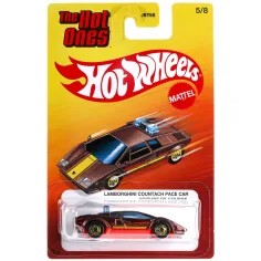 Hot Wheels: The Hot Ones Lamborghini Countach Pace Car mały samochód 1/64 - Mattel