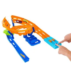 Hot Wheels: Tor wyścigowy z podwójnym torem z 2 samochodami wyścigowymi - Mattel zdjęcie 2