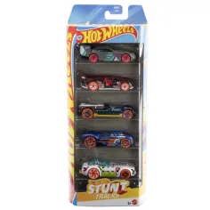 Hot Wheels: Zestaw 5 małych samochodów torów stunt - Mattel