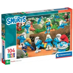 Hupikék Törpikék leśna zabawa 104szt supercolor puzzle - Clementoni