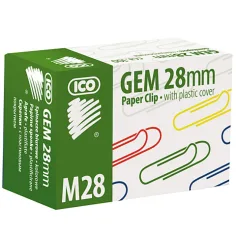 ICO: M28 Kolorowe spinacze 28mm 100szt.