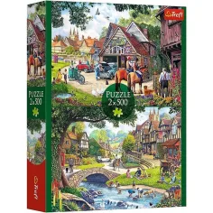 Idylliczne życie 2x500 sztuk puzzli - Trefl zdjęcie 1