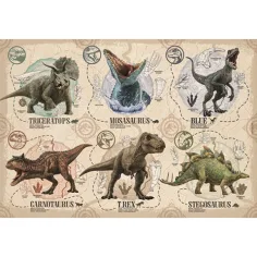Jurassic World 104-elementowy Super Color Puzzle - Clementoni zdjęcie 2