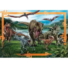 Jurassic World królestwo dinozaurów 104-elementowa maxi supercolor układanka - Clementoni zdjęcie 2