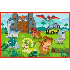 Jurassic World małe dinozaury 2x24-elementowe puzzle - Trefl zdjęcie 2