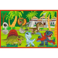Jurassic World małe dinozaury 2x24-elementowe puzzle - Trefl zdjęcie 3
