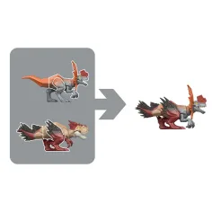 Jurassic World: Mayhem Mix-Ups DIY Mutant Dino Dilophosaurus - Mattel zdjęcie 2
