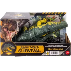 Jurassic World: Stomatosuchus atakujący dinozaur z dźwiękiem i światłem – Mattel
