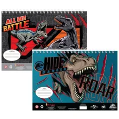 Jurassic World: Notatnik z naklejkami i szablonem