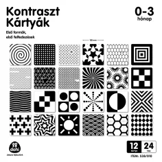 Karty kontrastowe dla niemowląt 0-3 miesiące 12 sztuk
