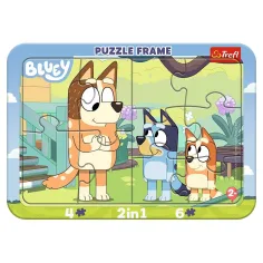 Bluey 2 w 1 ramkowe puzzle dla niemowląt - Trefl