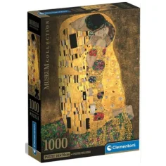Klimt: Pocałunek Kolekcja Muzeum puzzle 1000 elementów z plakatem - Clementoni