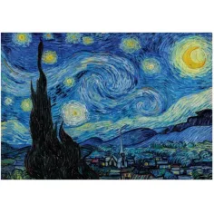 Kolekcja Muzeum: Van Gogh - Gwiaździsta noc HQC 1000 elementów puzzli z plakatem - Clementoni zdjęcie 2