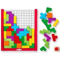 Kolorowa drewniana gra w tetris - Woodyland zdjęcie 2