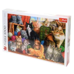 Kot spotkanie 1000 elementów puzzle - Trefl zdjęcie 1