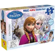 Kraina Lodu Siostry 2 w 1 maxi puzzle 60 elementów i kolorowanka 70x50 cm - Lisciani