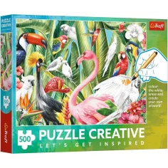 Kreatywne Motyle 500 sztuk kolorowanka puzzle - Trefl